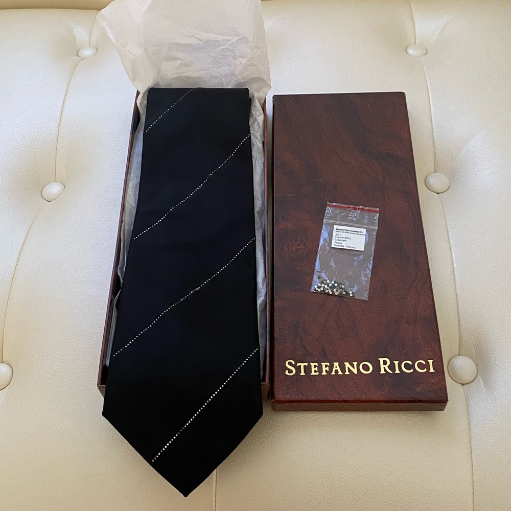 ❌𝗦𝗢𝗟𝗗❌Stefano Ricci Swarovski Tie